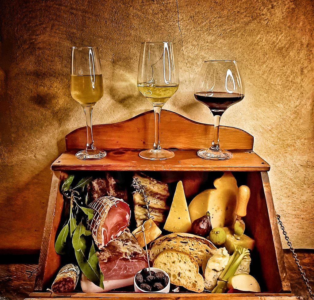 excelente comida maridada con los mejores vinos italianos