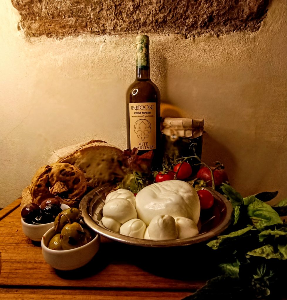 Traditional Italian Antipasti with Wine